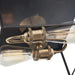 cattleyalighting 2-Light Dark Bronze Brass Flush Mount Ceiling Light With Tempered Glass 708111932363