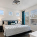 cattleyalighting 2-Light Dark Bronze Brass Flush Mount Ceiling Light With Tempered Glass 708111932363