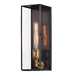 Cattleya Lighting outdoor wall light 1-Light Dark Bronze Finish Brass Outdoor Wall Lantern Sconce With Tempered Clear Glass 792966277854