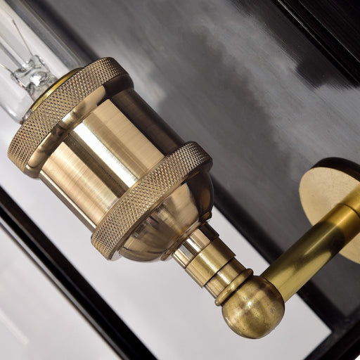 Cattleya Lighting outdoor wall light 1-Light Dark Bronze Finish Brass Outdoor Wall Lantern Sconce With Tempered Clear Glass 792966277854