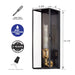 Cattleya Lighting outdoor wall light 1-Light Dark Bronze Finish Brass Outdoor Wall Lantern Sconce With Tempered Clear Glass 792966277854