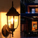 Cattleya Lighting outdoor wall light 1-Light Black Die-cast Aluminum Outdoor Wall Lantern Sconce (2-Pack)