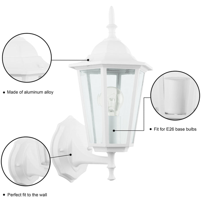 Cattleya Lighting outdoor wall light 1-Light Black Die-cast Aluminum Outdoor Wall Lantern Sconce (2-Pack)