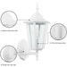 Cattleya Lighting outdoor wall light 1-Light Black Die-cast Aluminum Outdoor Wall Lantern Sconce (2-Pack)