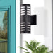 Cattleya Lighting outdoor wall light 11.75 in. 2-Light Black Die-Cast Aluminum Cylinder Outdoor Wall Sconce 792966277755