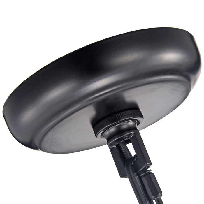 cattleyalighting Hanging Lights 1 Light 7'' Black Painted Clear Glass Pendant Light