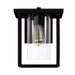 cattleyalighting 1-Light 9.5 in. Black Outdoor Wall Lantern Sconce With Clear Glass Shade