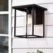 cattleyalighting 1-Light 9.5 in. Black Outdoor Wall Lantern Sconce With Clear Glass Shade