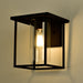 cattleyalighting 1-Light 9.5 in. Black Outdoor Wall Lantern Sconce With Clear Glass Shade