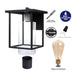 Cattleya Lighting outdoor wall light 1-Light 9.25 In Outdoor Wall Sconce Black Finish With Glass Glass Shade 792966277762