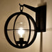 cattleyalighting 1-Light Black Outdoor Wall Lantern Sconce With Clear Glass Tube