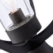 cattleyalighting 1-Light Black Outdoor Post Lantern With Clear Glass Tube