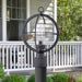 cattleyalighting 1-Light Black Outdoor Post Lantern With Clear Glass Tube