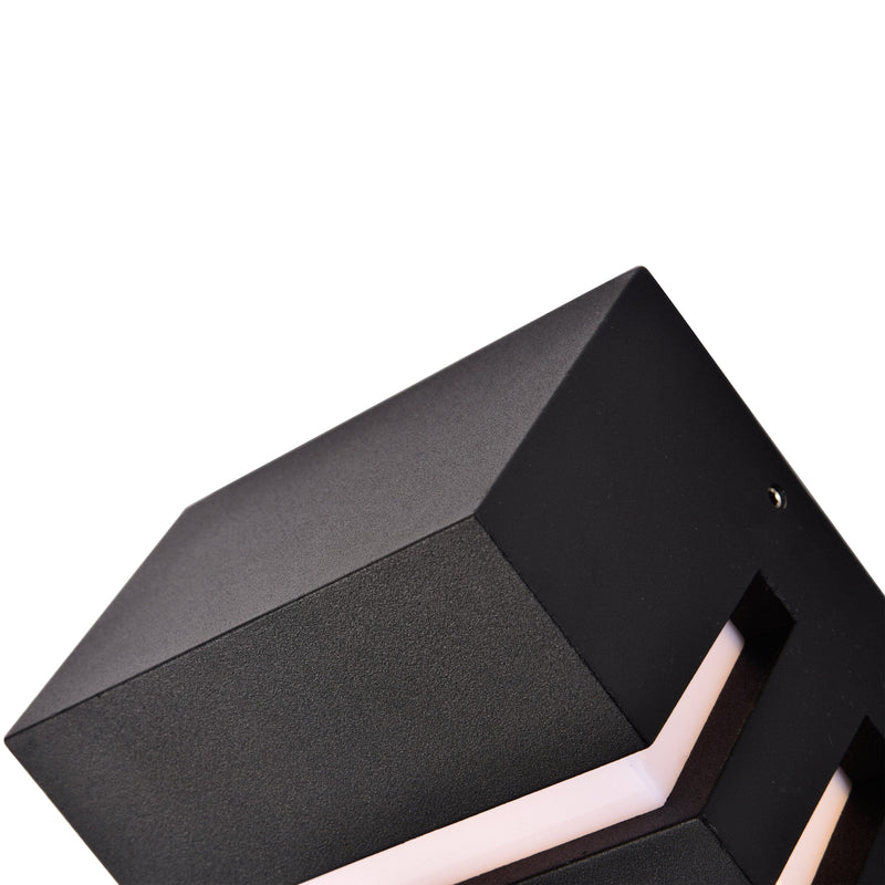 Cattleya Lighting Outdoor LED Wall Light 9.75 in. Black Die-Cast Aluminum LED Outdoor Wall Lantern Sconce 792966277847