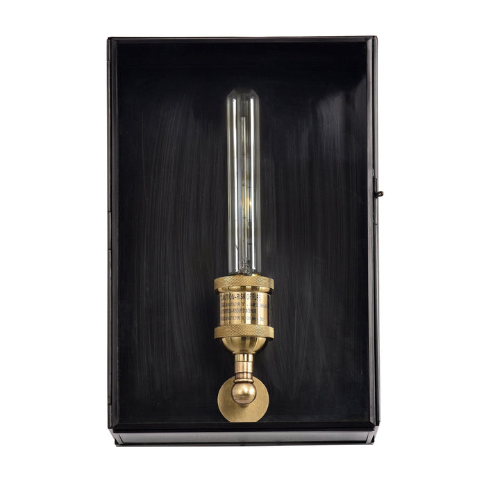 cattleyalighting 1-light Solid Brass Outdoor Wall Lantern with Tempered Clear Glass Shade