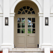 cattleyalighting 1-Light Dark Bronze Outdoor Wall Lantern Sconce With Clear Seeded Glass