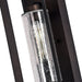 cattleyalighting 1-Light Dark Bronze Outdoor Wall Lantern Sconce With Clear Seeded Glass