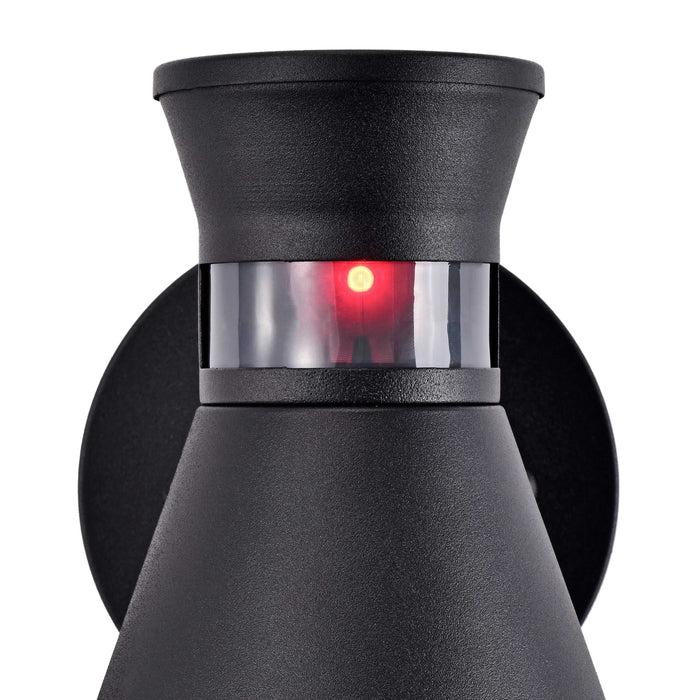 Cattleya Lighting Motion Sensor Outdoor Wall Sconce 1-Light Black Motion Sensor Dusk To Dawn Outdoor Wall Lantern Sconce 708111932318