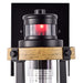 cattleyalighting 1-Light Black and Woodgrain Motion Sensor Dusk To Dawn Outdoor Wall Sconce With Striped Clear Glass
