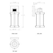cattleyalighting 1-Light Black and Woodgrain Motion Sensor Dusk To Dawn Outdoor Wall Sconce With Striped Clear Glass