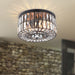 Cattleya Lighting Flush Mount Lighting 11.75 in. 2-Light Black Ceiling Flush Mount Light With Crystal Glass 708111932394