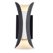 Cattleya Lighting Outdoor LED Wall Light 2-Light Black and White LED Outdoor Wall Sconce 708111932448