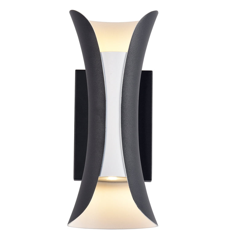 Cattleya Lighting Outdoor LED Wall Light 2-Light Black and White LED Outdoor Wall Sconce 708111932448