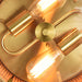 cattleyalighting 2-Light Natural Rattan Outdoor Flush Mount Ceiling Light