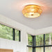 cattleyalighting 2-Light Natural Rattan Outdoor Flush Mount Ceiling Light