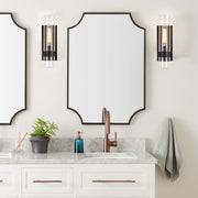 Cattleya Lighting Indoor Wall Light Black 4.75 In. Black Wall Sconce with Clear Glass Tube 708111932509