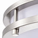 cattleyalighting 15.75 In. Brushed Nickel Dimmable 25-Watt Selectable LED Flush Mount 3000K/4000K/5000K With Acrylic Shade