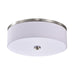 cattleyalighting 15 in. Brushed Nickel Dimmable 23-Watt Selectable LED Flush Mount Ceiling Light 3000K/4000K/5000K With Fabric Shade