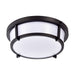 cattleyalighting 13 in. Black Dimmable 20-Watt Selectable LED Flush Mount 3000K/4000K/5000K With Acrylic Shade