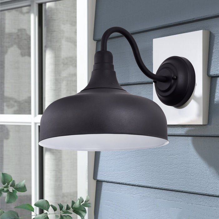 cattleyalighting 1-Light Black 12W LED Outdoor Barn Light Sconce