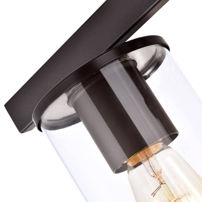 cattleyalighting 3-Light Oil-rubbed Bronze Vanity Light with Clear Glass Shade