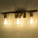 cattleyalighting 3-Light Satin Nickel Vanity Light With Clear Glass Shade 708111932912