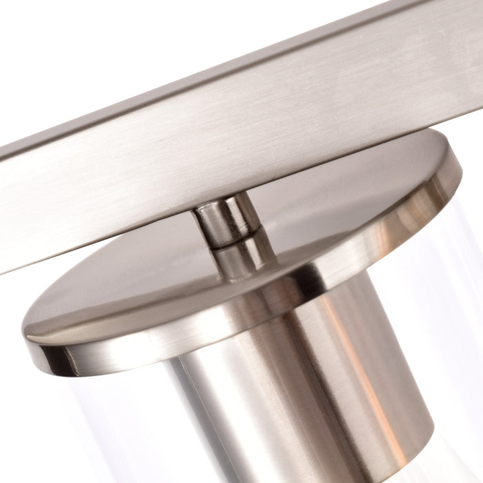 cattleyalighting 3-Light Satin Nickel Vanity Light With Clear Glass Shade 708111932912