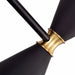 cattleyalighting 3-Light Black Island Pendant Light With Brass Accents