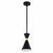 cattleyalighting Black 1-Light Black and White Hanging Pendant Light with Adjustable Height 708111933018