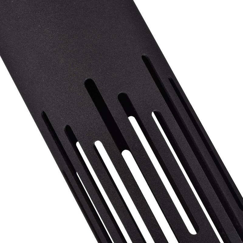 cattleyalighting 1-Light Matte Black Hanging Pendant With Cylinder Metal Shade