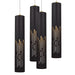cattleyalighting 1-Light Matte Black Hanging Pendant With Cylinder Metal Shade