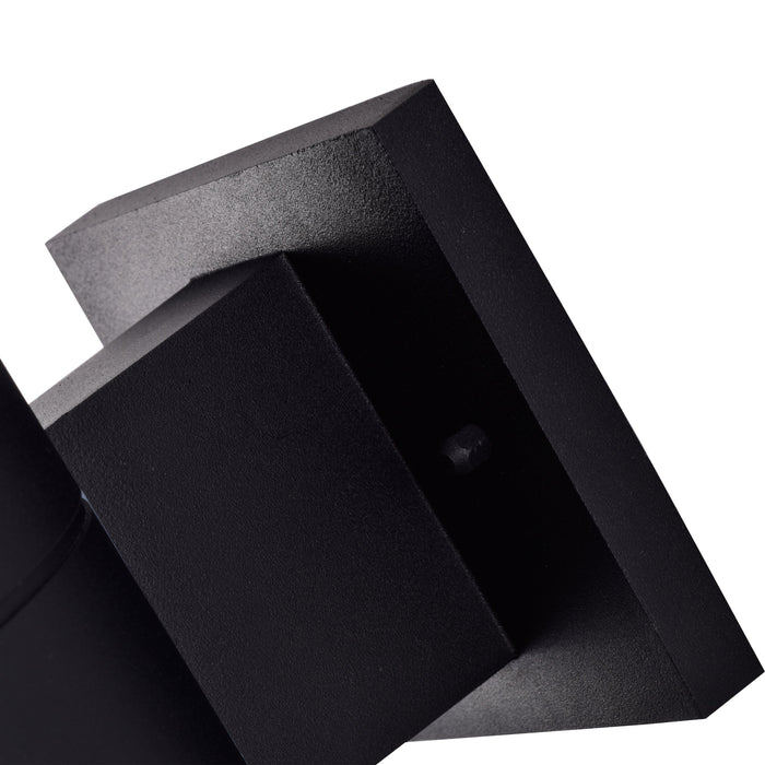 cattleyalighting 2-Light Matte Black Cylinder Outdoor Wall Lantern Sconce
