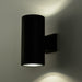 cattleyalighting 2-Light Matte Black Cylinder Outdoor Wall Lantern Sconce