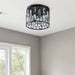 cattleyalighting 4-Light Black Flush Mount With Clear Crystal