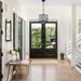 cattleyalighting 4-Light Black Hanging Pendant Light With Clear Crystal