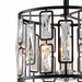 cattleyalighting 4-Light Black Semi Flush Mount With Clear Crystal