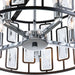 cattleyalighting 4-Light Black Drum Crystal Chandelier With Chrome Accents