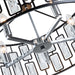 cattleyalighting 5-Light Black Rectangular Crystal Chandelier With Chrome Accents