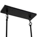 cattleyalighting Chandelier 5-Light Black Rectangular Chandelier With Faceted Crystal Chrome Accents