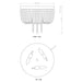 cattleyalighting 3-Light Gold Classic Flush Mount With White Wood Beads